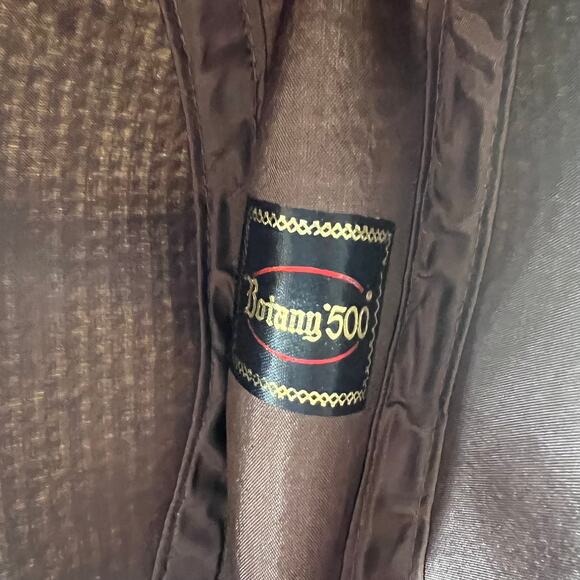 Vintage Botany 500 Houndstooth Wool Fedora Hat Feather Detail Sherlock Holmes - Picture 5 of 11